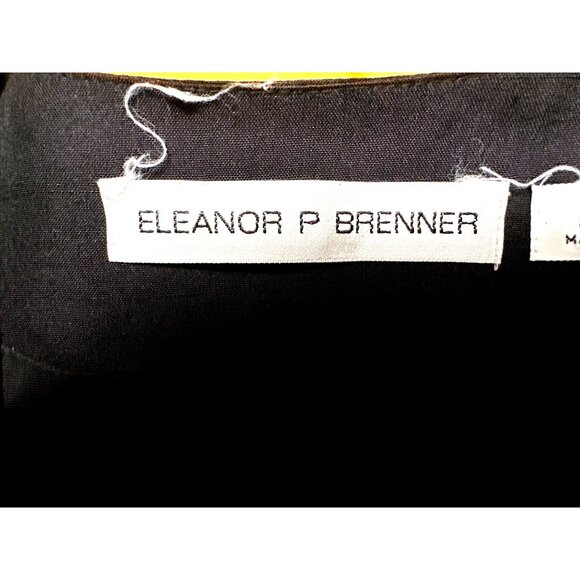 Eleanor P Brenner 10 Vintage Black Silk Jacket Cropped Blazer Deep V Embroidered - Picture 8 of 13